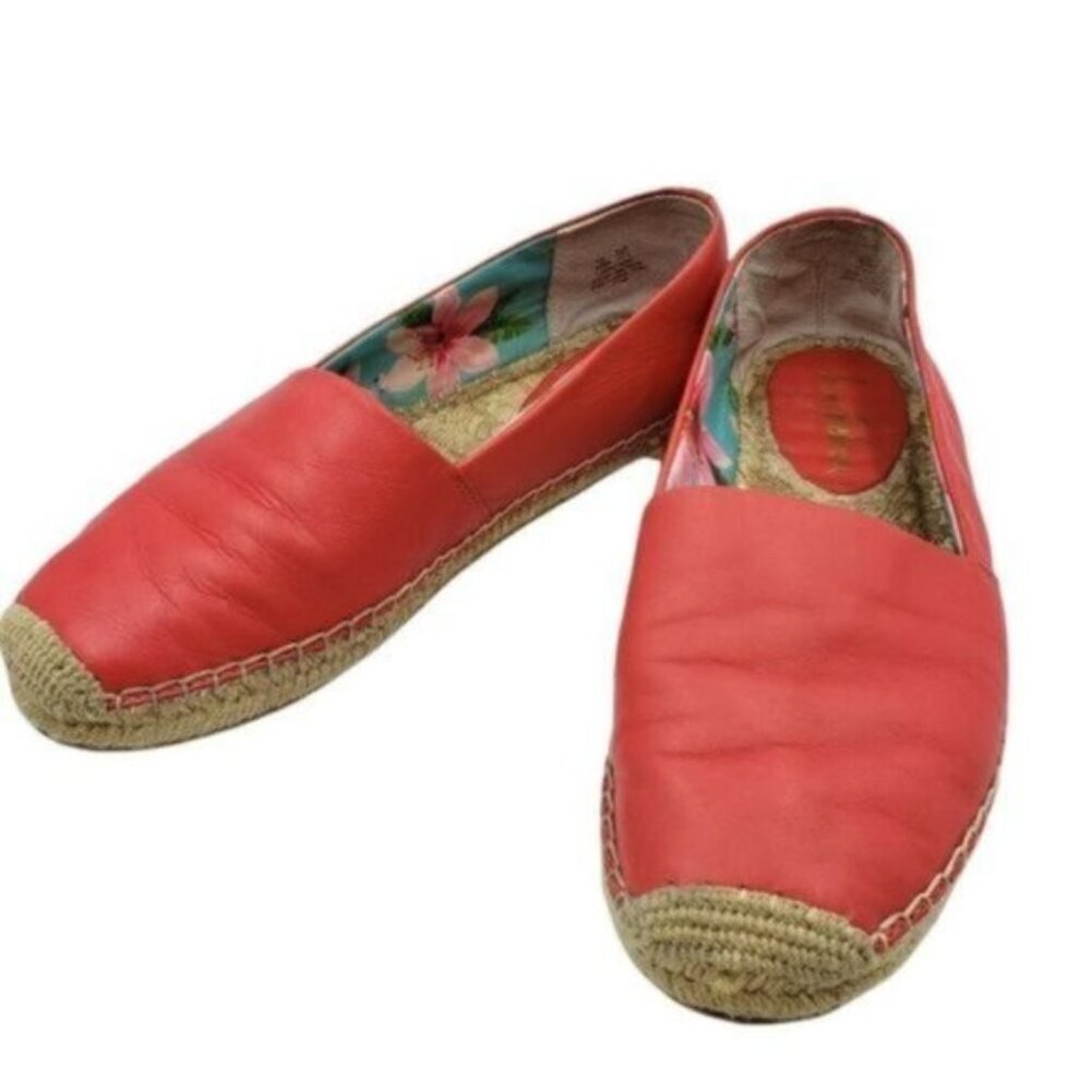 Sam Edelman Flat Espadrille Leather Upper Women's Size 10 Summer Spring Comfort